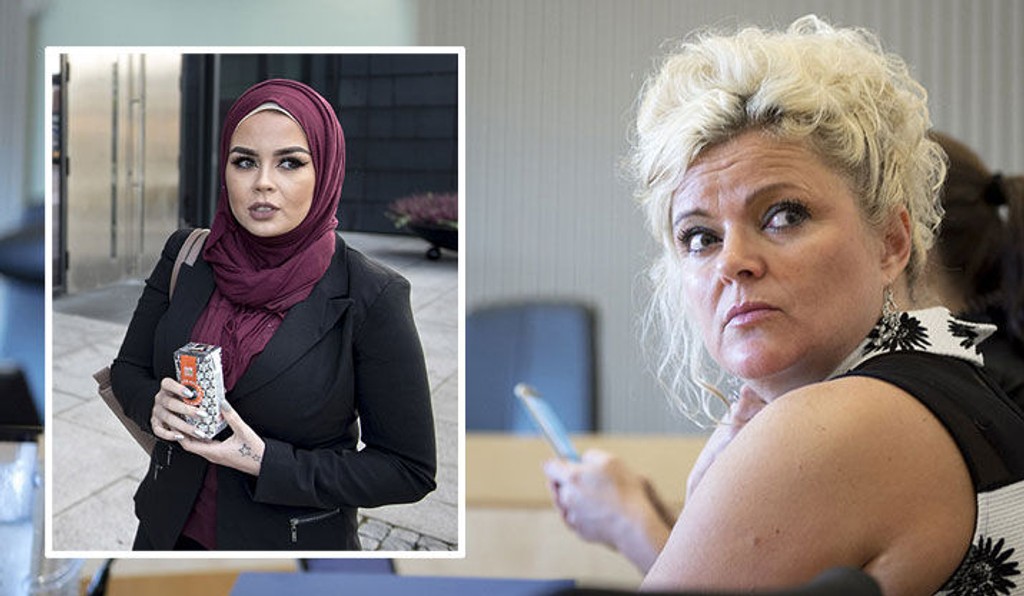 Frisør Merete Hodne i Jæren tingrett,  tiltalt for å ha kastet Malika Bayan ut av  salongen sin fordi Bayan bruker hodeplagget  hijab.